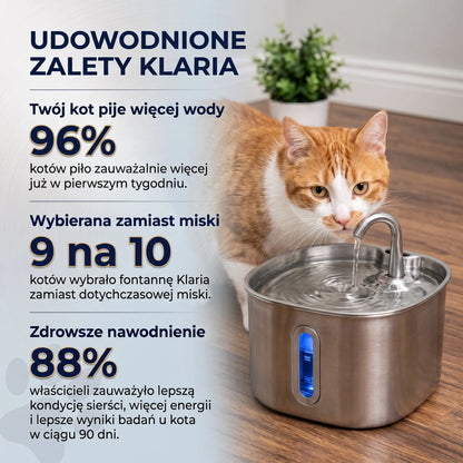 Klaria - funkcjonalna fontanna dla kotów